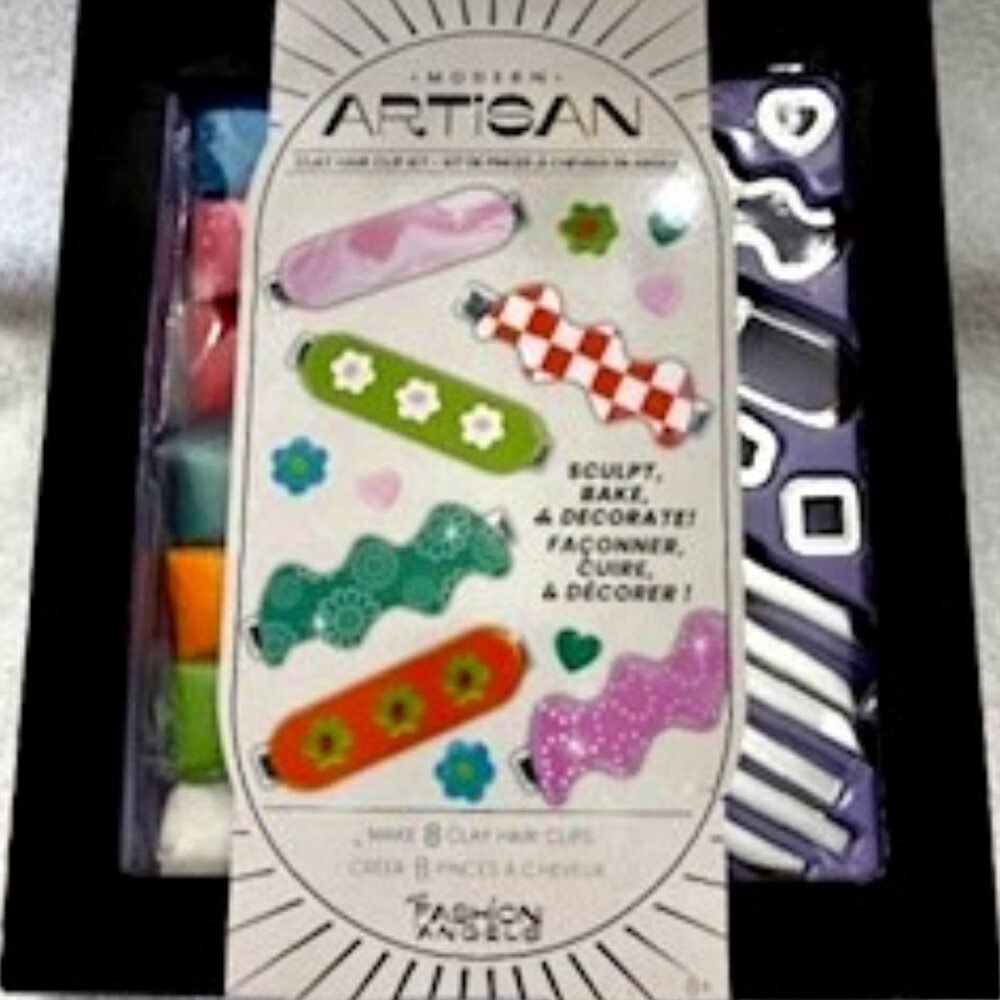 Modern Artisan by Fashion Angels Clay Hair Clip Kit - makes 8 clips New in Box